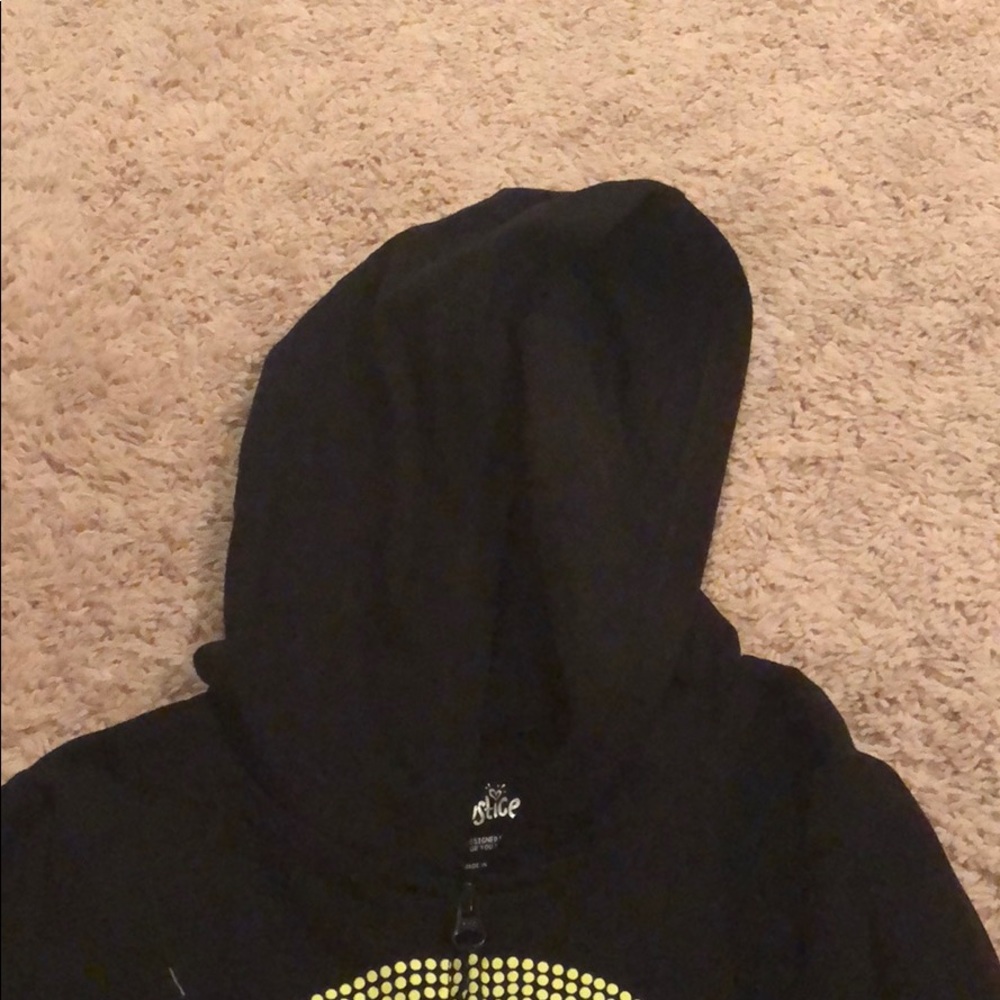 New Youth Girls Size 12 Zip up Hooded Sweat Jacket - Picture 3 of 6